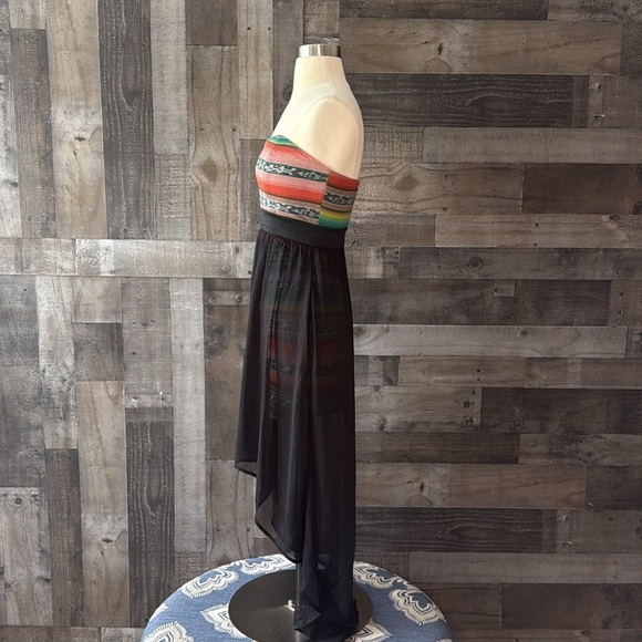 American Rag strapless serape dress small sheer western festival boho wanderlust - Picture 8 of 12
